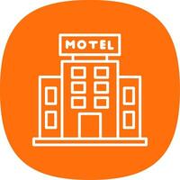 motel lijn kromme icoon ontwerp vector