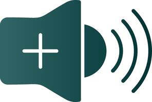 volume glyph helling icoon vector