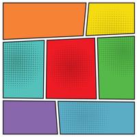 Strips popart lege lay-out vector