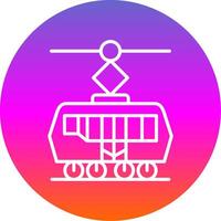 tram lijn helling cirkel icoon vector