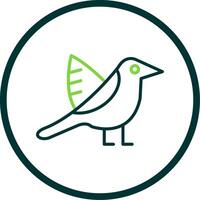 ornithologie lijn cirkel icoon ontwerp vector