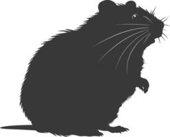 silhouet hamster dier zwart kleur enkel en alleen vol lichaam vector