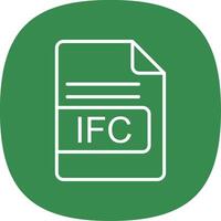 ifc het dossier formaat lijn kromme icoon ontwerp vector