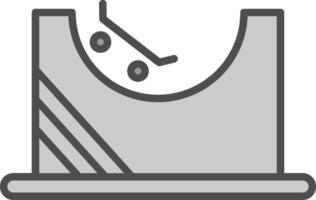 vleet park lijn gevulde grijswaarden icoon ontwerp vector