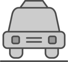 taxi lijn gevulde grijswaarden icoon ontwerp vector