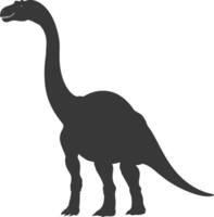 silhouet prehistorisch dinosaurus dier zwart kleur enkel en alleen vector