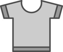 t overhemd lijn gevulde grijswaarden icoon ontwerp vector