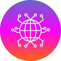 globaal netwerken lijn helling cirkel icoon vector