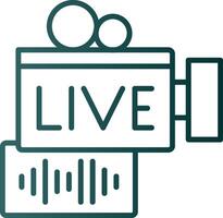 pictogram voor live stream lijnverloop vector