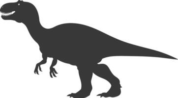 silhouet prehistorisch dinosaurus dier zwart kleur enkel en alleen vector