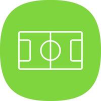 tafel Amerikaans voetbal lijn kromme icoon ontwerp vector