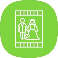 bruiloft uitnodiging lijn kromme icoon ontwerp vector