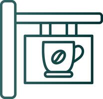cafe bewegwijzering lijn helling icoon vector