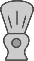 scheren borstel lijn gevulde grijswaarden icoon ontwerp vector