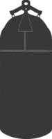 silhouet ponsen zak zwart kleur enkel en alleen vol vector