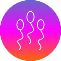 sperma lijn helling cirkel icoon vector