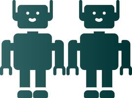 robots glyph helling icoon vector