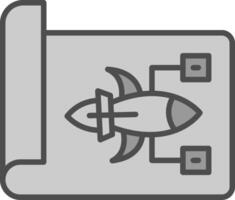 plannen lijn gevulde grijswaarden icoon ontwerp vector