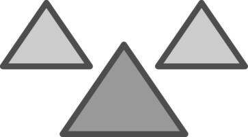 driehoeken lijn gevulde grijswaarden icoon ontwerp vector