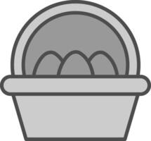 eieren mand lijn gevulde grijswaarden icoon ontwerp vector