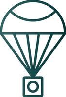 parachute lijn helling icoon vector