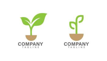 groene plant logo vector ontwerp
