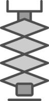 auto jack lijn gevulde grijswaarden icoon ontwerp vector