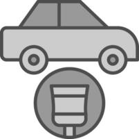 auto schilderij lijn gevulde grijswaarden icoon ontwerp vector
