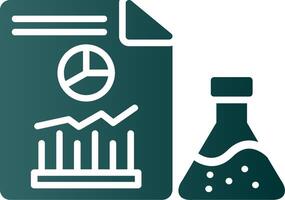 chemisch analyse glyph helling icoon vector