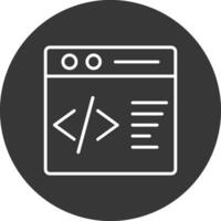 website codes lijn omgekeerd icoon ontwerp vector