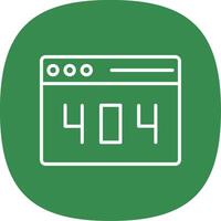 fout 404 lijn kromme icoon ontwerp vector