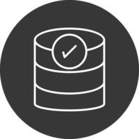databank lijn omgekeerd icoon ontwerp vector