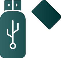 USB glyph helling icoon vector