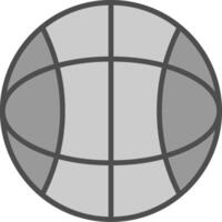 wereldbol lijn gevulde grijswaarden icoon ontwerp vector
