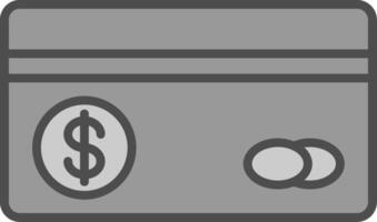 credit kaart lijn gevulde grijswaarden icoon ontwerp vector
