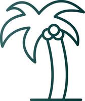palm boom lijn helling icoon vector