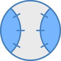 basketbal lijn gevulde blauw icoon vector