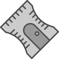 slijper lijn gevulde grijswaarden icoon ontwerp vector