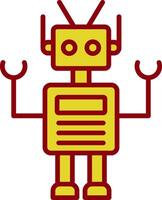 robot wijnoogst icoon ontwerp vector