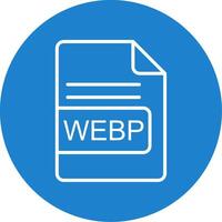 webp het dossier formaat multi kleur cirkel icoon vector