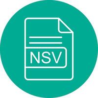 nsv het dossier formaat multi kleur cirkel icoon vector
