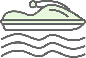 Jet ski filay icoon ontwerp vector