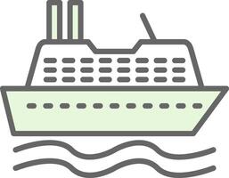 reis schip filay icoon ontwerp vector