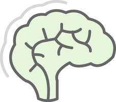 menselijk hersenen filay icoon ontwerp vector