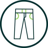 jeans lijn cirkel icoon ontwerp vector