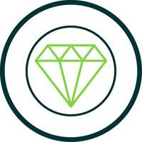 diamant lijn cirkel icoon ontwerp vector