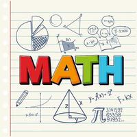 doodle wiskundige formule op notebookpagina vector