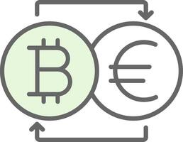 bitcoin wisselaar filay icoon ontwerp vector