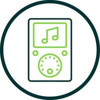 muziek- speler lijn cirkel icoon ontwerp vector