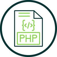 php lijn cirkel icoon ontwerp vector